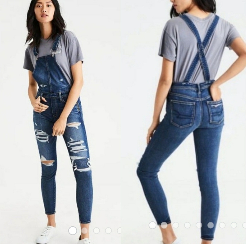 ❤️ ADORABLE AEO Overalls, jegging style 20 BNWT!